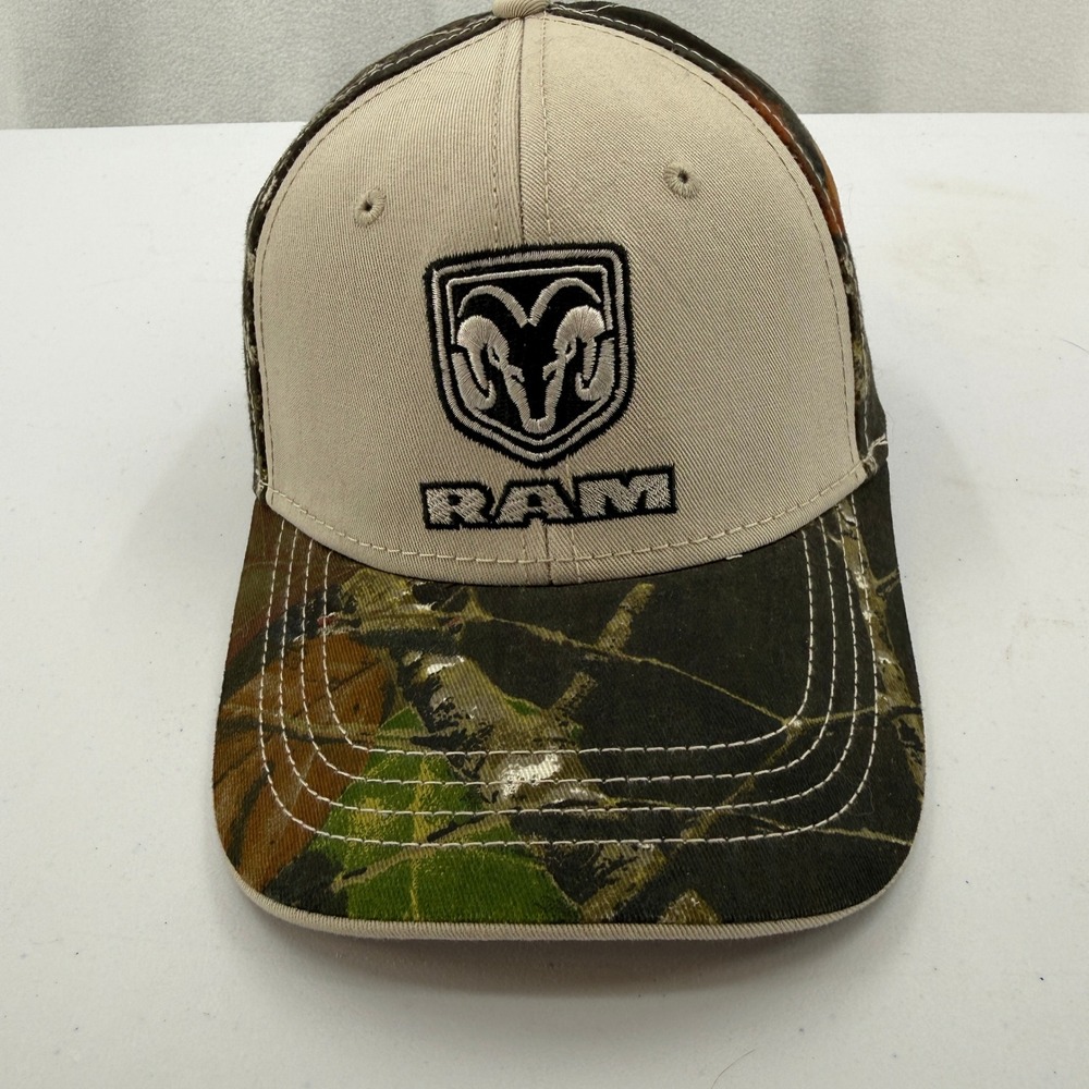 Dodge Ram Truck Hat Mens OSFM Camo Tan Embroidered Logo Cap H3 Headwear